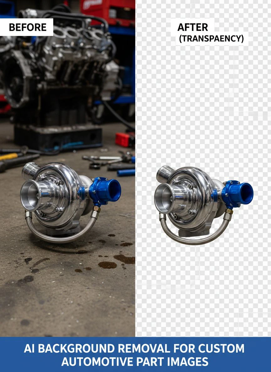 AI background removal for custom automotive part images - Professional Guide